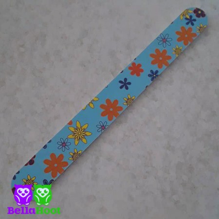 Nail File Blue with Flowers